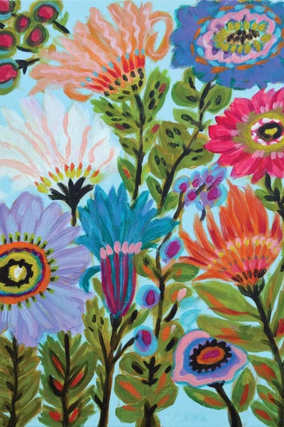 Karen Fields: Secret Garden Floral IV by Karen Fields