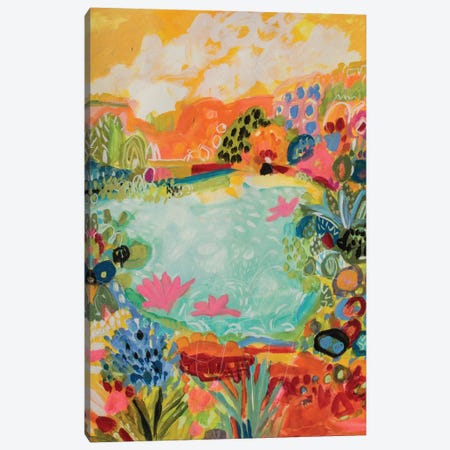 Whimsical Pond I Canvas Print #KFI25} by Karen Fields Canvas Artwork
