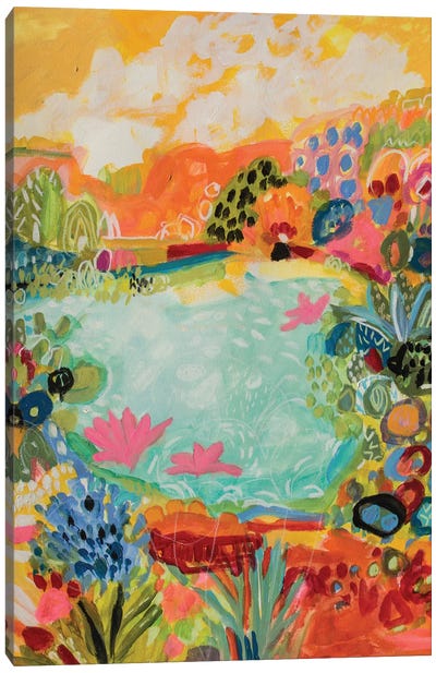 Whimsical Pond I Canvas Art Print - Karen Fields