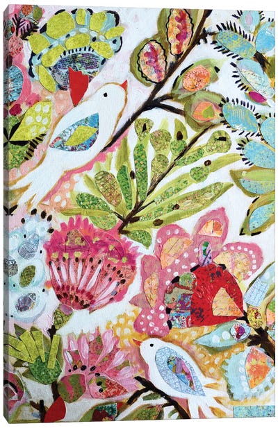 Paper Birds I Canvas Art Print - Whimsical Décor