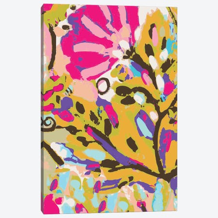 Pink Boho Floral I Canvas Print #KFI45} by Karen Fields Canvas Wall Art