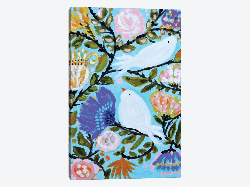 Sweet Love Birds II by Karen Fields 1-piece Art Print