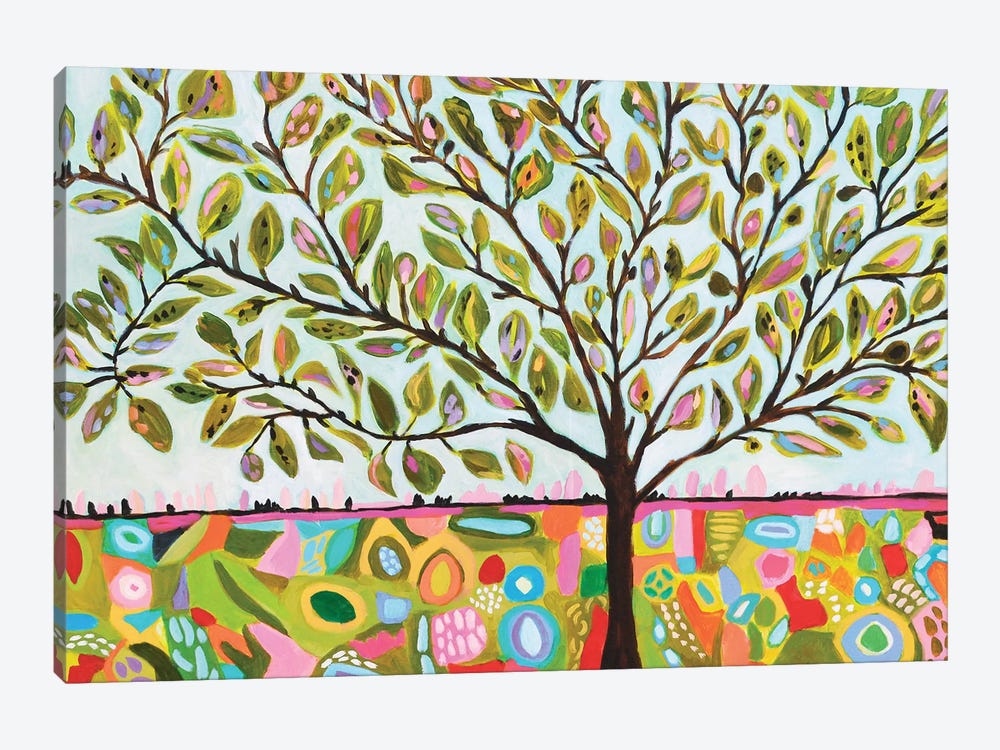 Tree Abstract by Karen Fields 1-piece Canvas Artwork