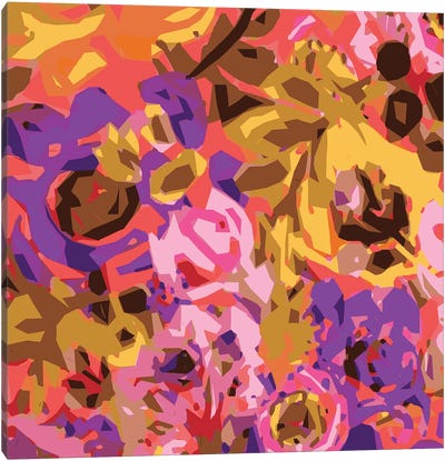 Warm Abstract Floral I Canvas Art Print