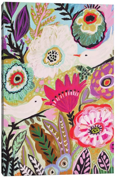 Garden Birds I Canvas Art Print - Karen Fields