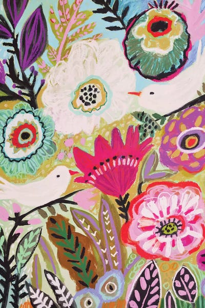 Karen Fields: Garden Birds I by Karen Fields