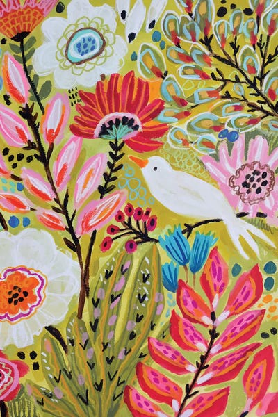 Karen Fields: Garden Birds II by Karen Fields