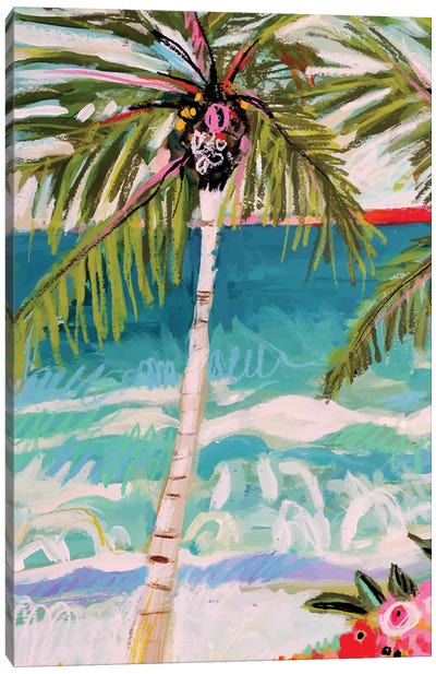 Palm Tree Whimsy I Canvas Art Print - Tropical Décor