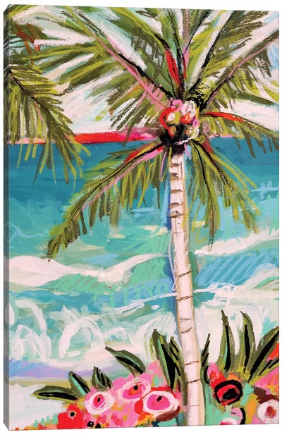 Palm Tree Whimsy II Canvas Art Print - Beach Décor