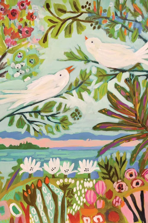Birds In The Garden I by Karen Fields wall art
