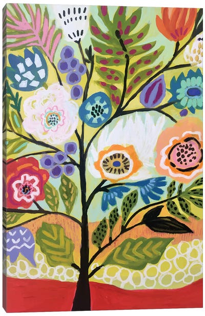 Flower Tree II Canvas Art Print - Whimsical Décor