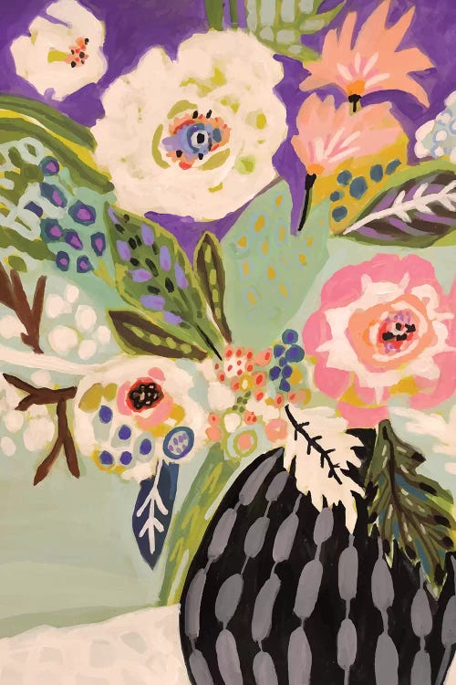 Fresh Flowers In Vase I by Karen Fields wall art