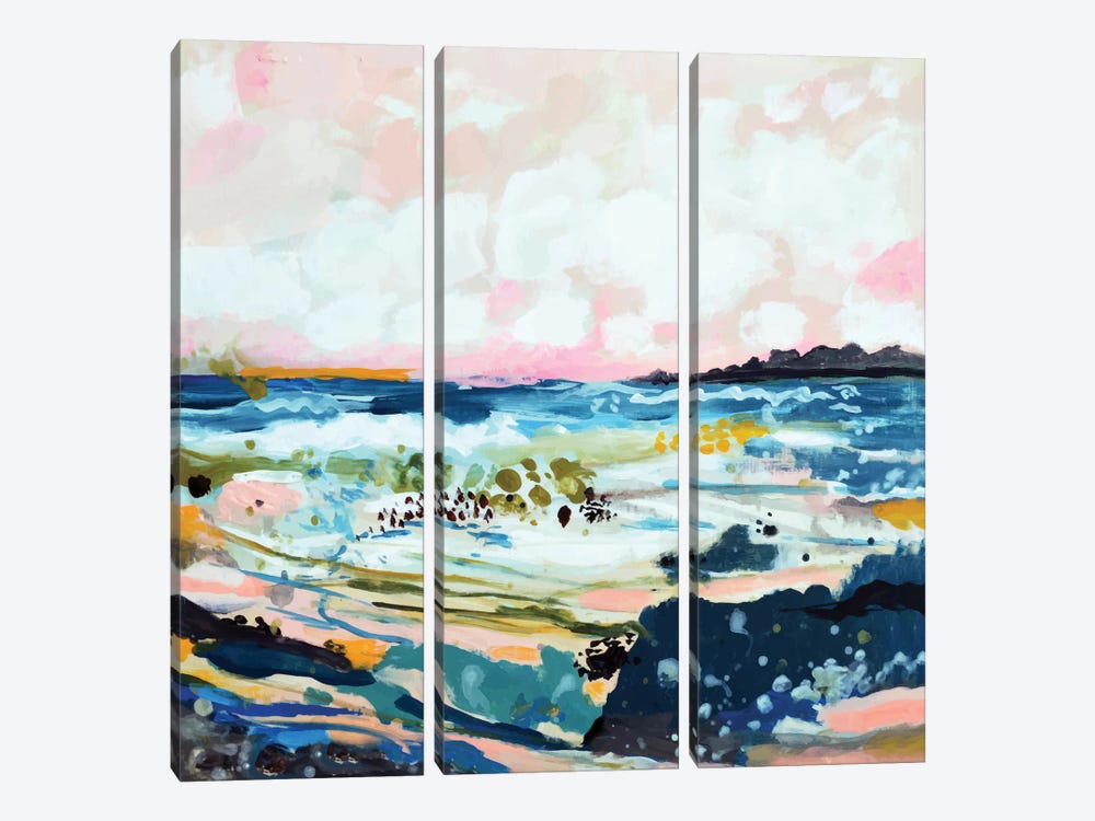Surfscape IV by Karen Fields 3-piece Canvas Art Print