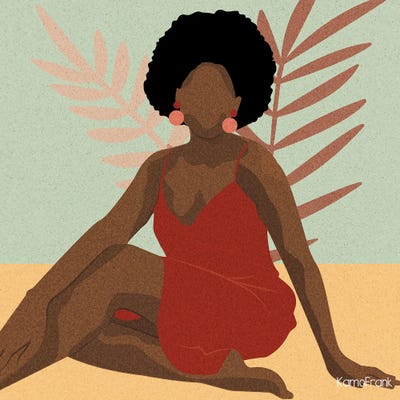 Afro Babe by Kamo Frank canvas print