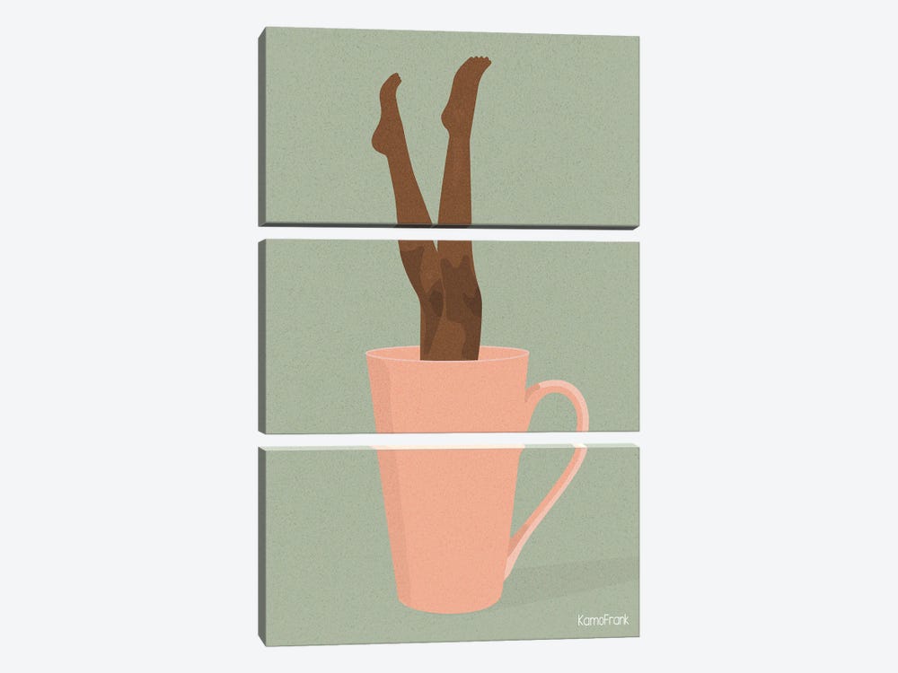 Cuppa Self-Care by Kamo Frank 3-piece Canvas Print
