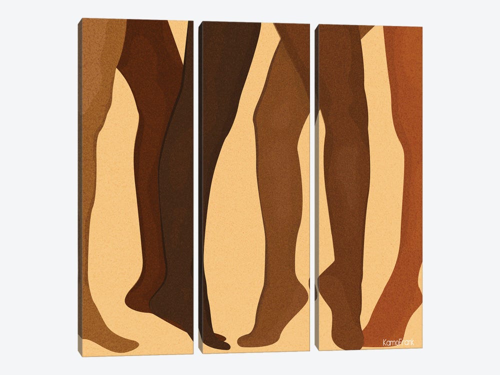 Legs For Days by Kamo Frank 3-piece Canvas Art Print