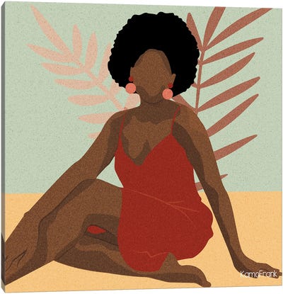 Afro Babe Canvas Art Print - Kamo Frank