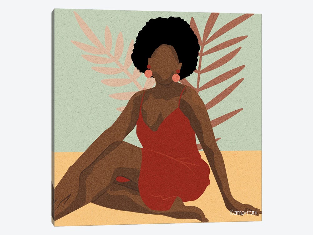 Afro Babe by Kamo Frank 1-piece Canvas Print