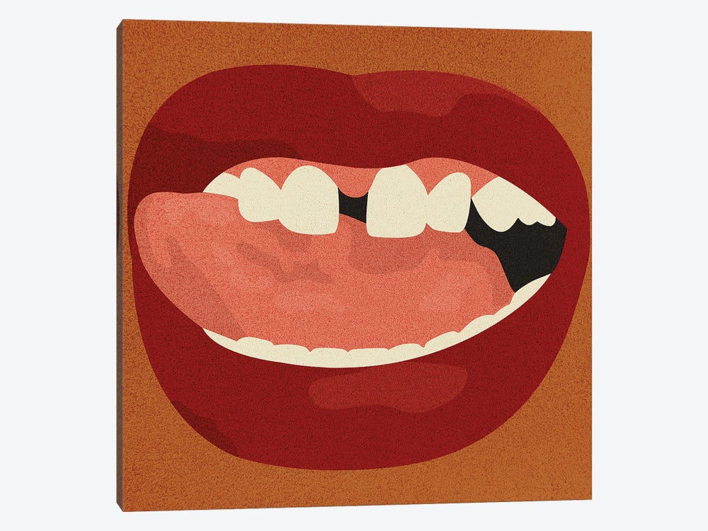 Gap Tooth Babe by Kamo Frank 1-piece Canvas Print
