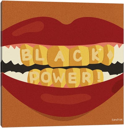 Black Power Canvas Art Print - Black Joy
