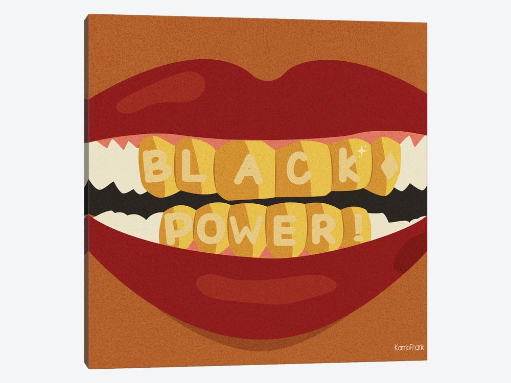 Black Power by Kamo Frank 1-piece Canvas Art Print