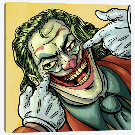 Making The Joker Smile Canvas Print #KFV10} by Kyle La Fever Art Print