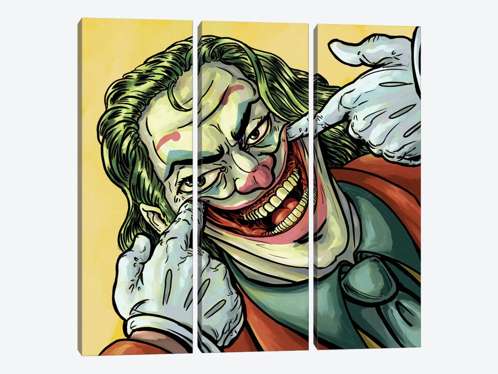 Making The Joker Smile by Kyle La Fever 3-piece Canvas Artwork