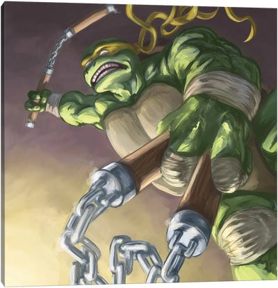 Michelangelo Canvas Art Print - Teenage Mutant Ninja Turtles