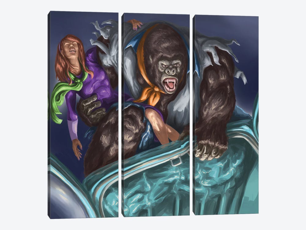 Ape Man From Scooby Doo by Kyle La Fever 3-piece Canvas Art