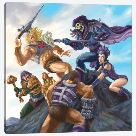 Skeletor And The Masters Of The Universe. Canvas Print #KFV7} by Kyle La Fever Canvas Wall Art