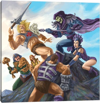 Skeletor And The Masters Of The Universe. Canvas Art Print - Sci-Fi & Fantasy TV Show Art