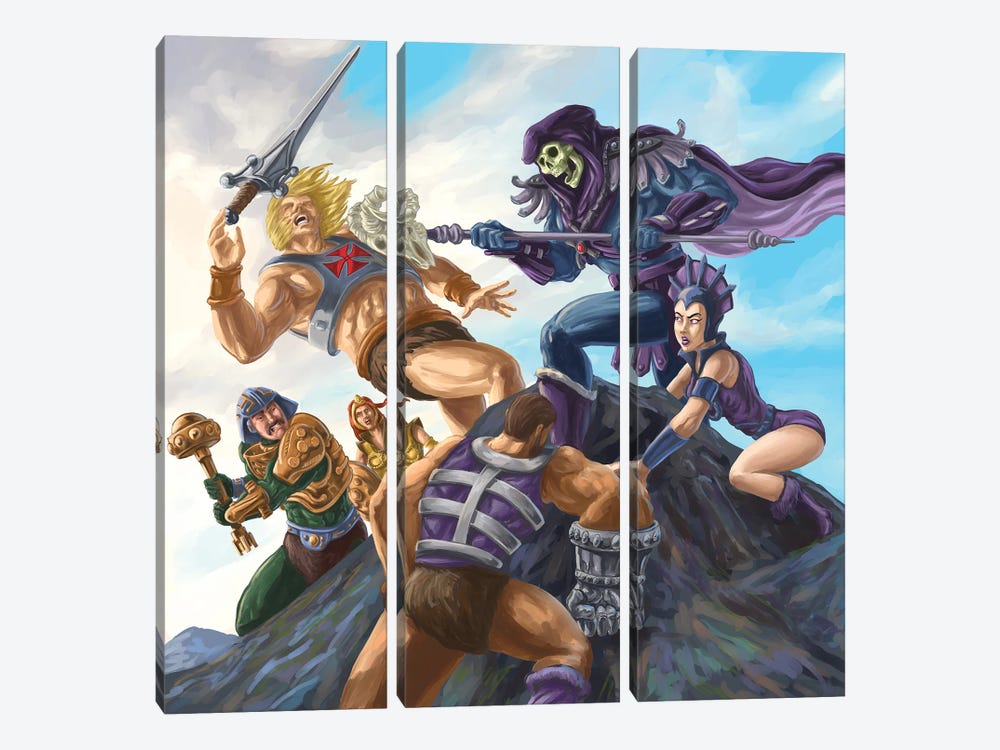 Skeletor And The Masters Of The Universe. by Kyle La Fever 3-piece Art Print