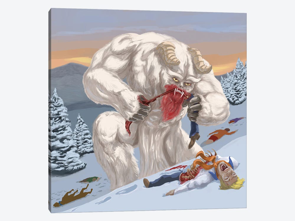 Snow Ghost Beats The Scooby Gang by Kyle La Fever 1-piece Canvas Print