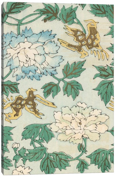 Japanese Floral Design II Canvas Art Print