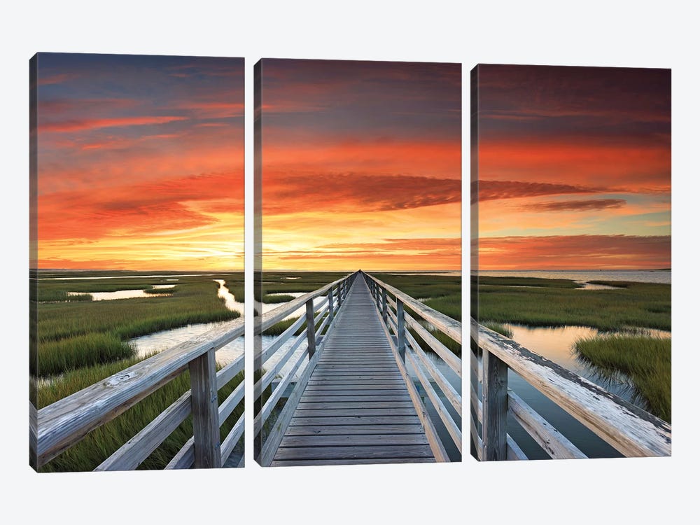 Greys Beach Sunset 3-piece Canvas Art