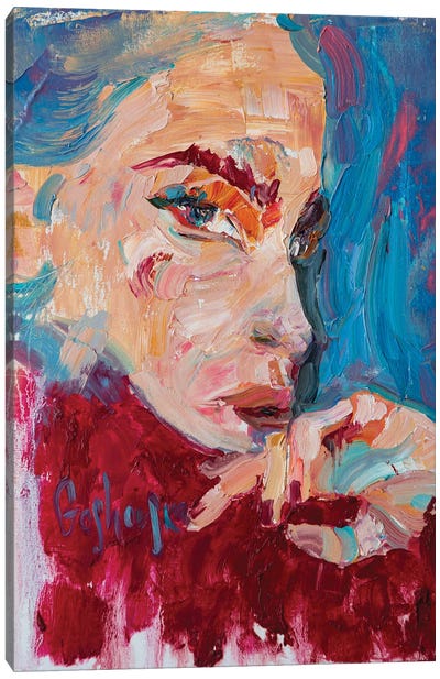 Portrait Of A Girl Canvas Art Print - Kristi Goshovska
