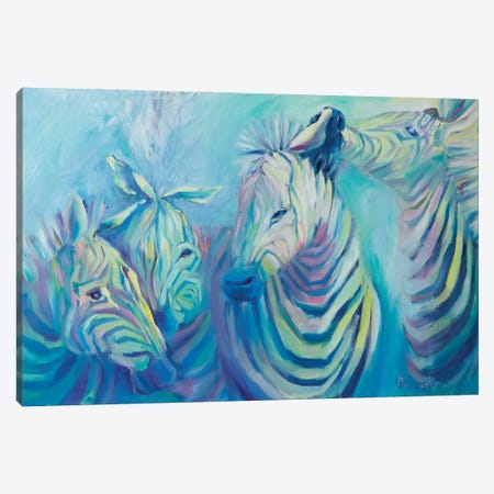 Zebras Canvas Print #KGH23} by Kristi Goshovska Canvas Print