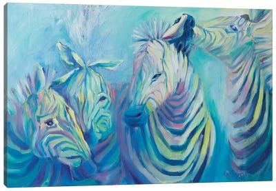 Zebras Canvas Art Print