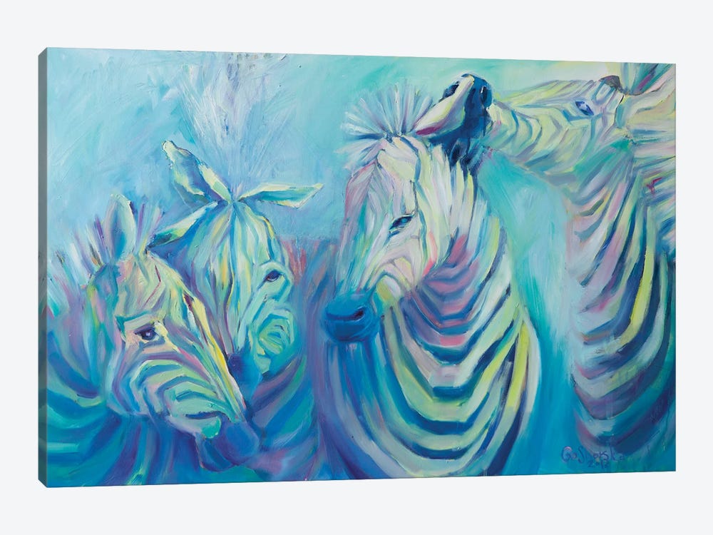 Zebras by Kristi Goshovska 1-piece Canvas Wall Art