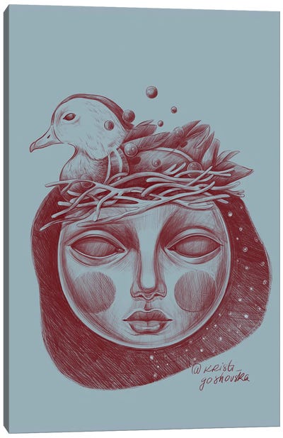 Fool Moon Canvas Art Print - Kristi Goshovska