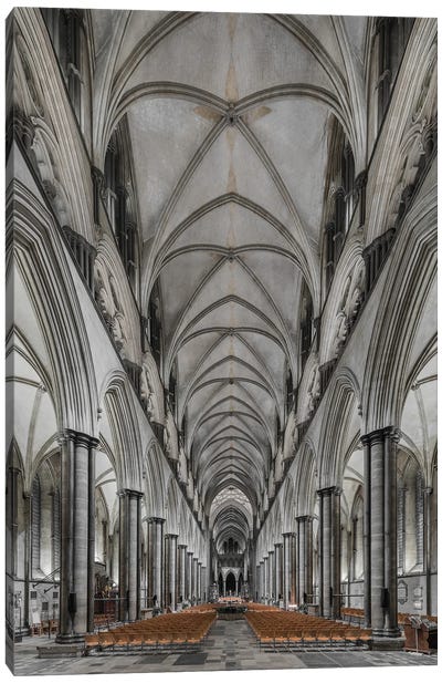 Cantebury Cathedral Canvas Art Print - England Art