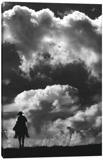Cowboy Canvas Art Print - Atmospheric Photography
