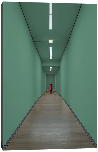 Meet Me Along The Corridor Canvas Art Print - Liminal Spaces