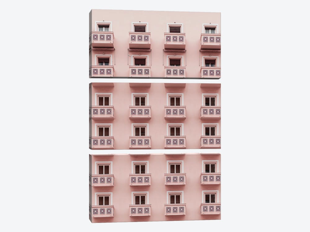 Pink Balkonies II by Fxzebra 3-piece Canvas Print