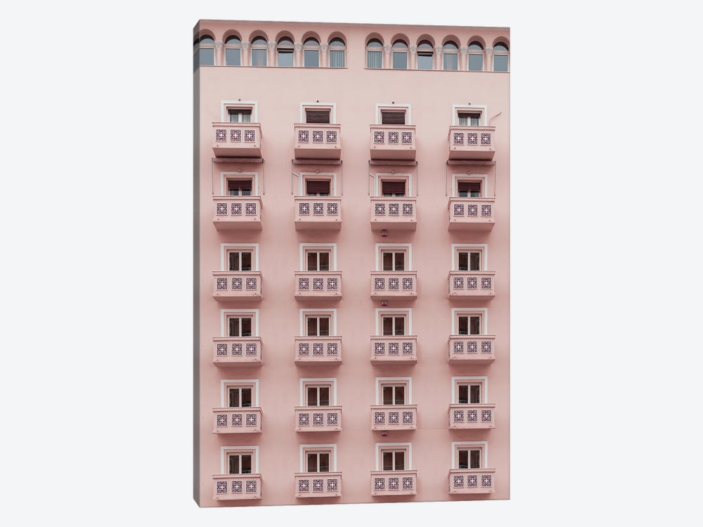 Pink Balkonies by Fxzebra 1-piece Canvas Wall Art