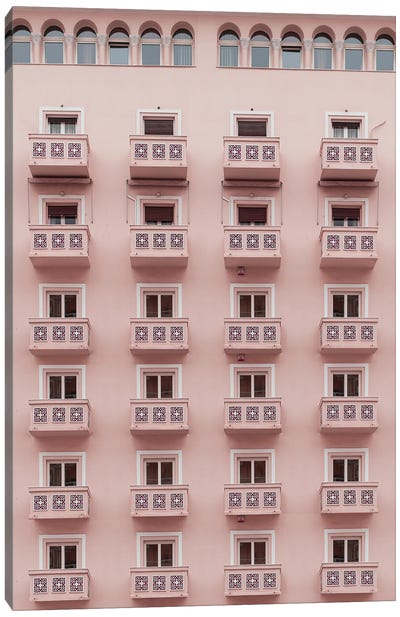 Pink Balkonies Canvas Art Print - Fxzebra