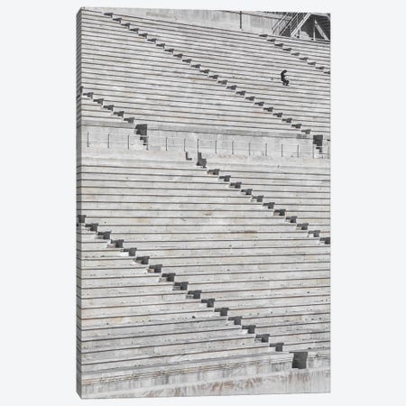 Reading On Stairs Canvas Print #KGK68} by Fxzebra Canvas Wall Art