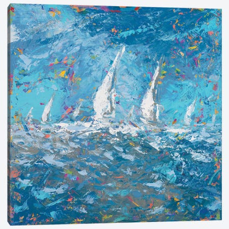 Sailing I Canvas Print #KGS24} by Kingsley Canvas Print