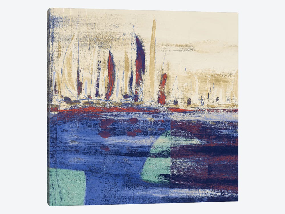 Blue Calm Waters Square I by Kingsley 1-piece Canvas Art Print