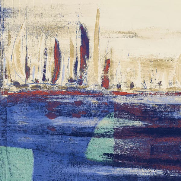 Kingsley: Blue Calm Waters Square I by Kingsley